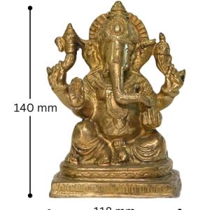 BRASS IDOL OF LAMBODARAYA GANAPATIJI