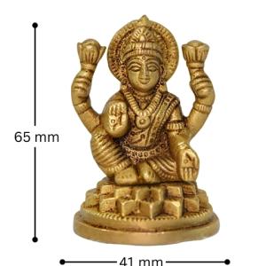 BRASS IDOL OF DEVI LAXMI FOR WEALTH AND PROSPERITY